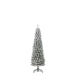 Black Box Trees Charlton Pilar kerstboom groen frosted TIPS 207 - h155xd48cm - afbeelding 1