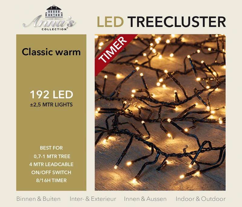 Boomcluster 192LED CLASSIC WARM - 4MTR LEADCABLE