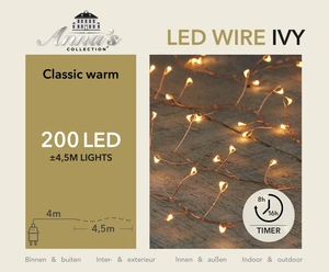 Koperdraad IVY led classic wit 200 lamps - afbeelding 2